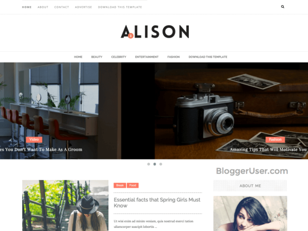 Alison Blogger Template Free Download