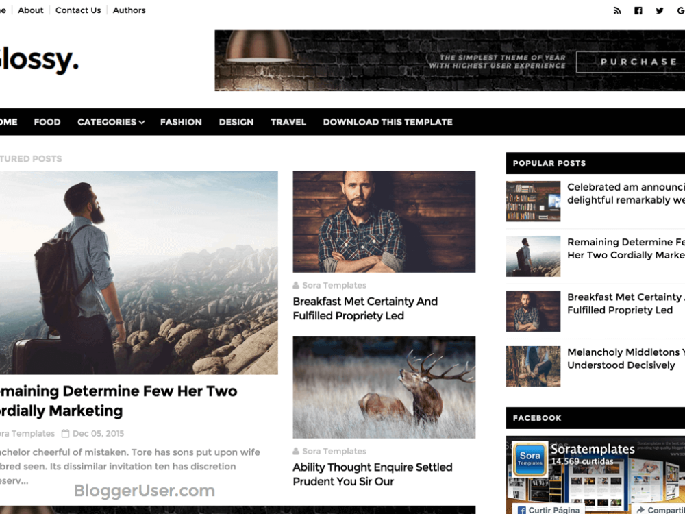 Glossy Blogger Template Free Download